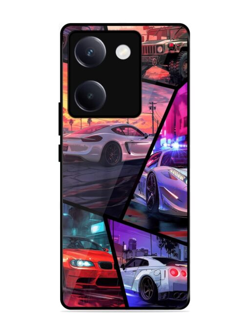 Ride In Pixels Glossy Metal Phone Cover for Vivo Y300 Plus (5G)