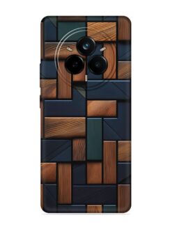Wooden Background Cubes Embossed Soft Silicone Case for Realme 14 Pro (5G)