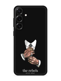 Rebels Slogan Man Embossed Soft Silicone Case for Samsung Galaxy S25 (5G)
