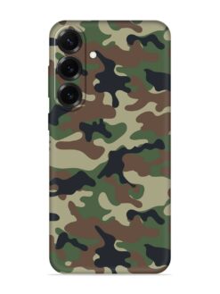 Army Military Camouflage Dark Green Embossed Soft Silicone Case for Samsung Galaxy S25 Plus (5G)