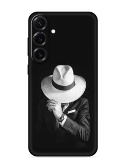 Men Under Hat Embossed Soft Silicone Case for Samsung Galaxy S25 Plus (5G)