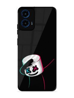 Black Marshmallow Glossy Metal Phone Cover for Motorola Moto G45 (5G)