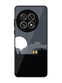Full Moon Vector Art Glossy Metal Phone Cover for Oneplus 13 (5G)