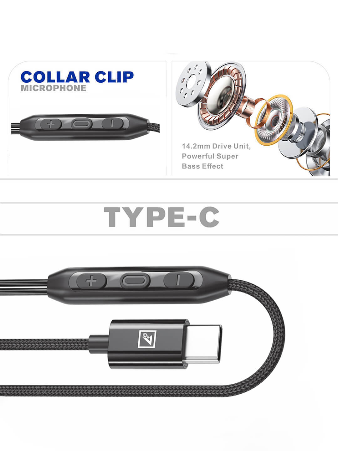 Type-C Wired Earphones Zapvi