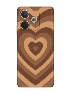 Brown Heart Embossed Soft Silicone Case for Oppo A5 Pro (5G)