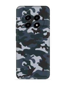 Dark Blue Army Military Art Embossed Soft Silicone Case for Realme 14 Pro Lite (5G)