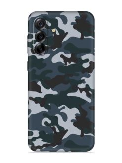Dark Blue Army Military Art Embossed Soft Silicone Case for Samsung Galaxy A36 (5G)