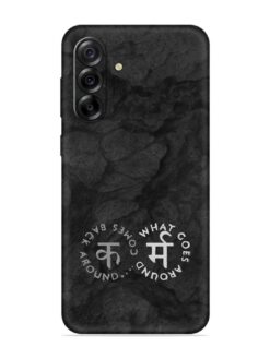 Karma Hindi Word Embossed Soft Silicone Case for Samsung Galaxy A36 (5G)