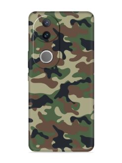 Army Military Camouflage Dark Green Embossed Soft Silicone Case for Vivo V50 (5G)