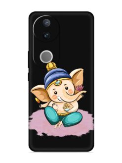 Bal Ganesh Vector Art Embossed Soft Silicone Case for Vivo V50 (5G)