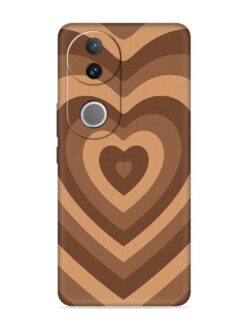 Brown Heart Embossed Soft Silicone Case for Vivo V50 (5G)