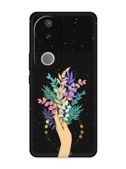 Flower On Hand Embossed Soft Silicone Case for Vivo V50 (5G)