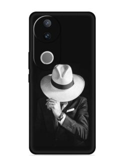 Men Under Hat Embossed Soft Silicone Case for Vivo V50 (5G)