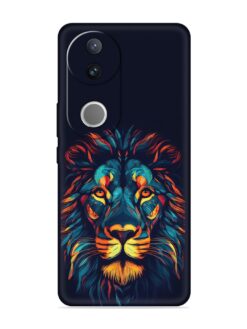 Colorful Lion Embossed Soft Silicone Case for Vivo V50 (5G)