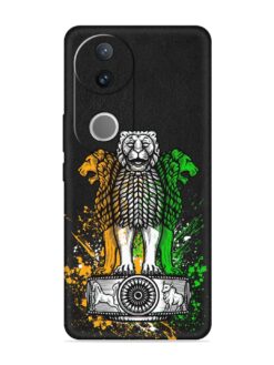 Pillars Of Ashoka Embossed Soft Silicone Case for Vivo V50 (5G)