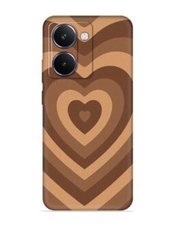 Brown Heart Embossed Soft Silicone Case for Realme P3 Ultra (5G)
