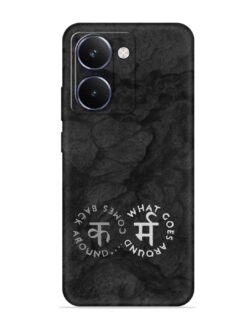Karma Hindi Word Embossed Soft Silicone Case for Realme P3 Ultra (5G)