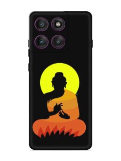 Buddha Art Black Embossed Soft Silicone Case for Motorola Moto Edge 60 Pro (5G)
