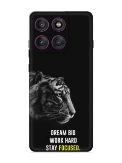 Dream Big Work Hard Embossed Soft Silicone Case for Motorola Moto Edge 60 Pro (5G)