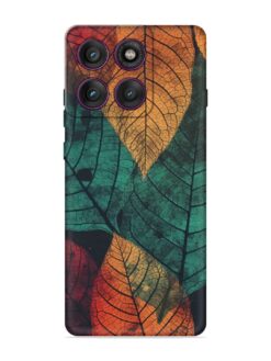 Leaves Artwork Embossed Soft Silicone Case for Motorola Moto Edge 60 Pro (5G)
