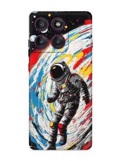 Astronaut Art Embossed Soft Silicone Case for Motorola Moto Edge 60 Pro (5G)