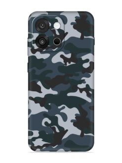 Dark Blue Army Military Art Embossed Soft Silicone Case for Oneplus 13S (5G)