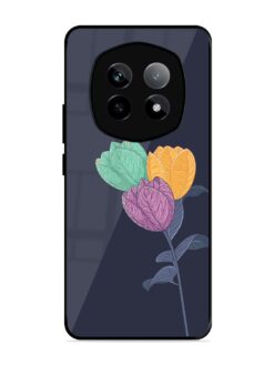 Flower Vector Glossy Metal Phone Cover for Realme P2 Pro (5G)