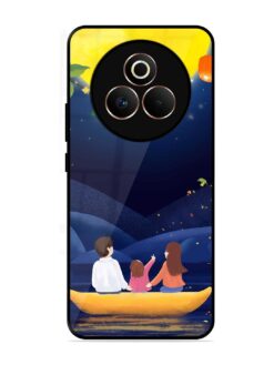 Happy Family And Beautiful View Glossy Metal Phone Cover for Realme P3 Pro (5G)