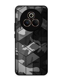 Hexagonal Pattern Glossy Metal Phone Cover for Realme P3 Pro (5G)