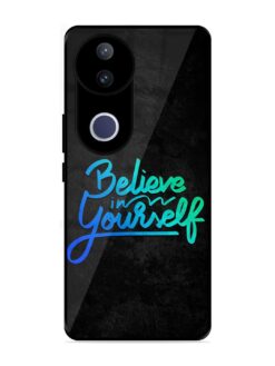 Believe In Yourself Glossy Metal Phone Cover for Vivo V50E (5G)