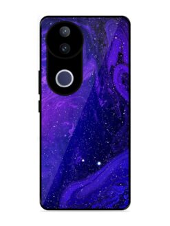 Galaxy Acrylic Abstract Art Glossy Metal Phone Cover for Vivo V50E (5G)