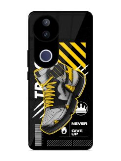 Shoe Background Glossy Metal Phone Cover for Vivo V50E (5G)