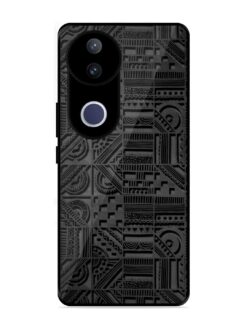 Seamless Pattern Glossy Metal Phone Cover for Vivo V50E (5G)