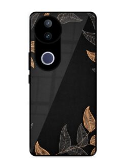 Foliage Art Glossy Metal Phone Cover for Vivo V50E (5G)