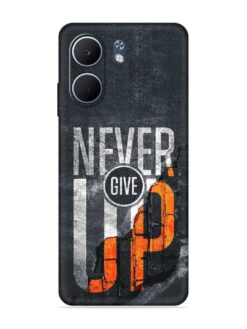 Never Give Up Embossed Soft Silicone Case for Oppo A5X (5G)