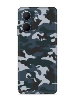 Dark Blue Army Military Art Embossed Soft Silicone Case for Oppo A5X (5G)