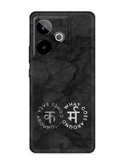 Karma Hindi Word Embossed Soft Silicone Case for Realme Gt 7 (5G)