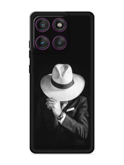 Men Under Hat Embossed Soft Silicone Case for Motorola Moto Edge 60 (5G)