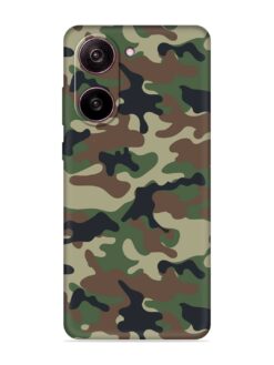 Army Military Camouflage Dark Green Embossed Soft Silicone Case for Oneplus Nord Ce 5 (5G)