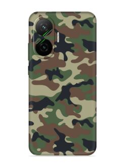 Army Military Camouflage Dark Green Embossed Soft Silicone Case for Poco F7 (5G)