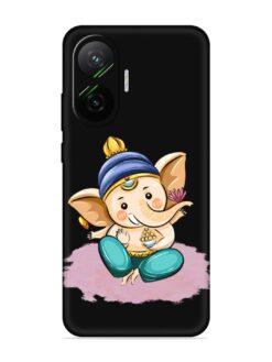 Bal Ganesh Vector Art Embossed Soft Silicone Case for Poco F7 (5G)