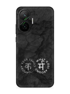 Karma Hindi Word Embossed Soft Silicone Case for Poco F7 (5G)