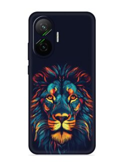 Colorful Lion Embossed Soft Silicone Case for Poco F7 (5G)