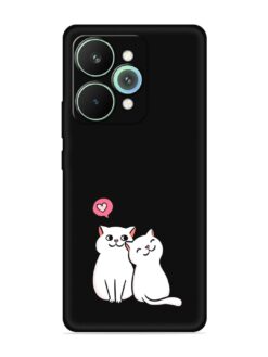 Cute Loving Cats Embossed Soft Silicone Case for Realme 15 Pro (5G)