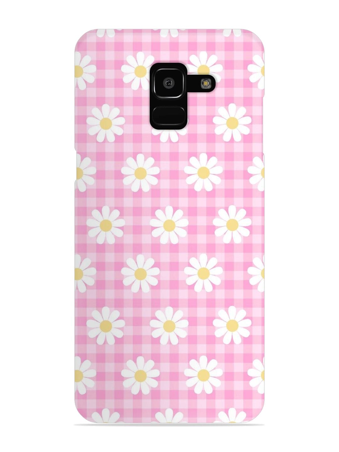 Buy Gingham Daisies (Pink) Snap Case for Samsung Galaxy J6 Prime at 99 Only Zapvi