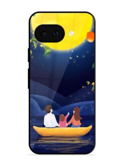 Happy Family And Beautiful View Glossy Metal Phone Cover for Google Pixel 9A