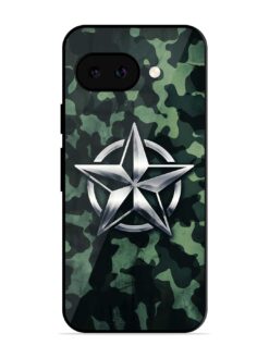 Indian Army Star Design Glossy Metal Phone Cover for Google Pixel 9A