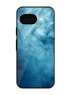 Blue Smoke Art Glossy Metal Phone Cover for Google Pixel 9A