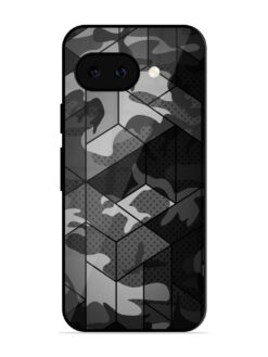 Hexagonal Pattern Glossy Metal Phone Cover for Google Pixel 9A