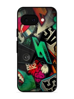Graffiti Art Glossy Metal Phone Cover for Google Pixel 9A